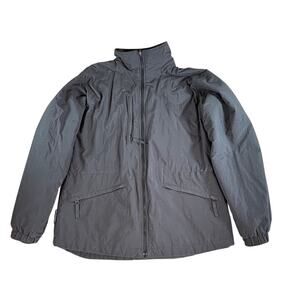 Columbia Nylon Dark Gray Jacket Full Zip Coat Womens Size L